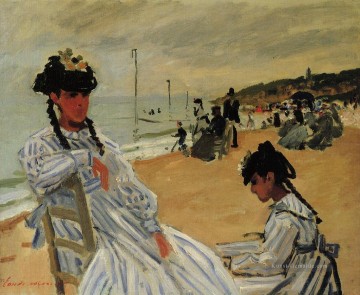  Strand Kunst - auf dem Strand bei Trouville Claude Monet